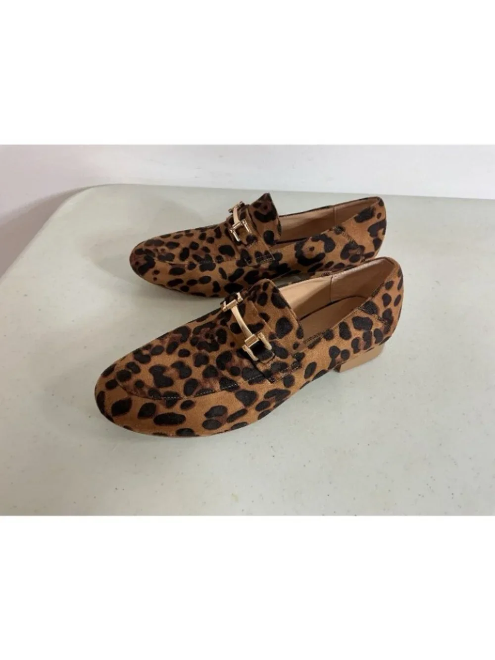 Leopard Print Loafers Flats Womens 8